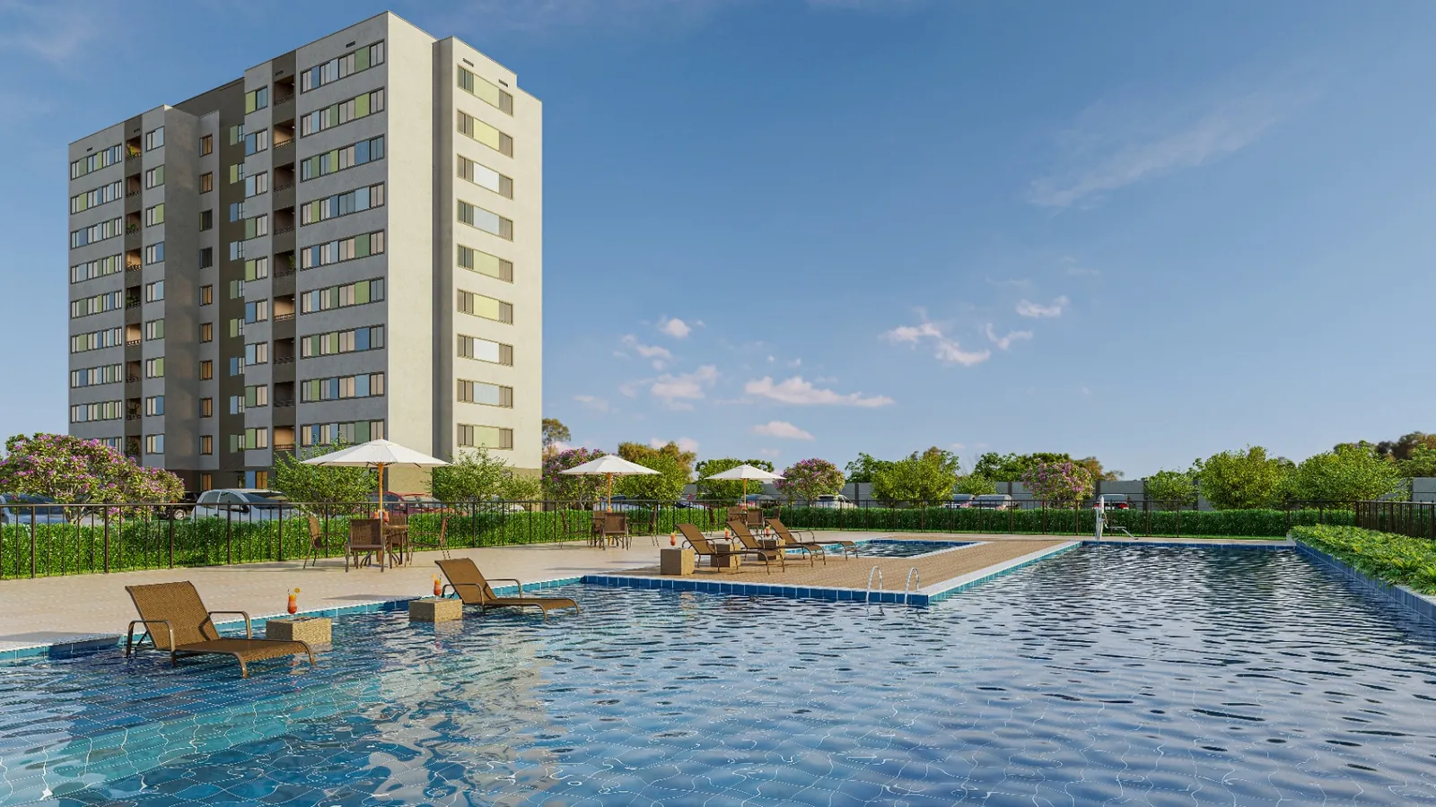 Piscina adulto e infantil do Gran Safira Parque Atheneu